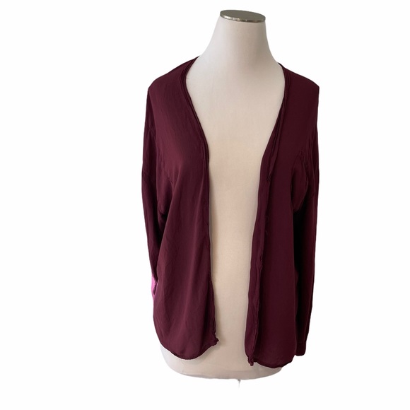 Brandy Melville Maroon Lightweight Cardigan OS - Picture 4 of 8